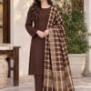 Acrylic pashmina wool winter shawl with unstitched Marina Dhanak dress 