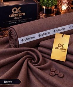4 Meter Unstitched Pure Wool Fabric For Men Winter Wear 