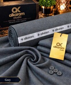 Abu Hurairah Fabrics Exclusive Alkaram Pure Wool Men Suit 