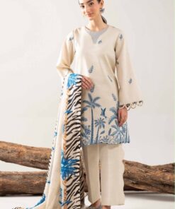 Pure Dhanak Fabric Unstitched 3 PC Suit for Women 
