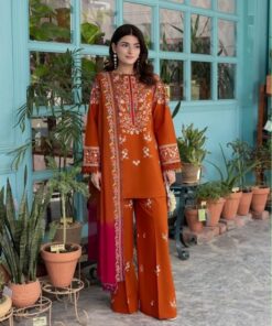 Buy Batik Winter Dhanak Suit with Embroidered Shawl in Pakistan 