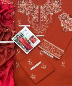 Pure Dhanak Embroidered Shirt and Trouser Luxury Winter Suit 