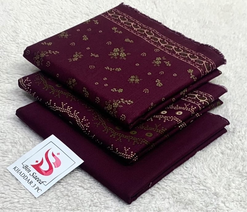 Bin Saeed Khaddar Winter Wardrobe Essential Ladies 3 Piece Suit Dress
