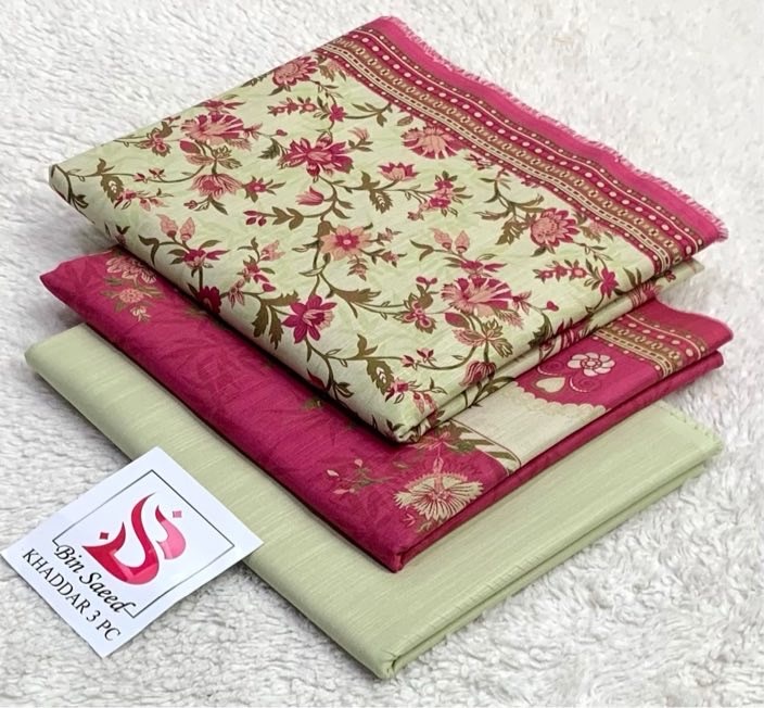 Bin Saeed Khaddar Graceful Attire Ladies 3 Piece Suit For Women