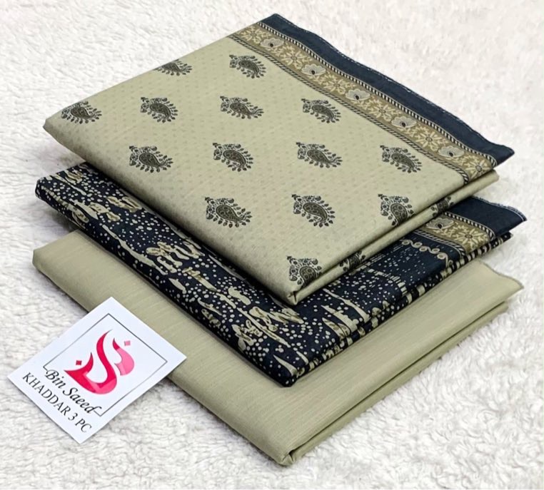 Bin Saeed Khaddar Rich Texture Ladies 3 Piece Suit Dress