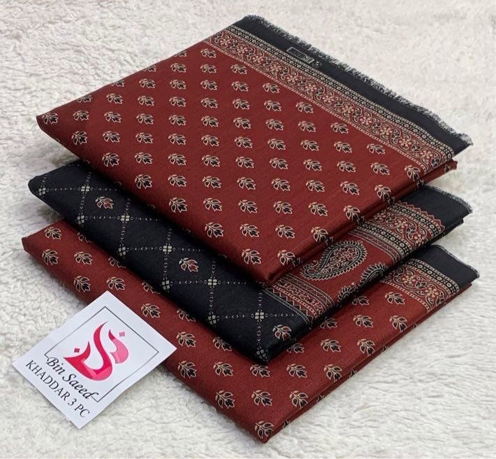 Bin Saeed Khaddar Flawless Unstitched Ladies 3 Piece Suit Attire