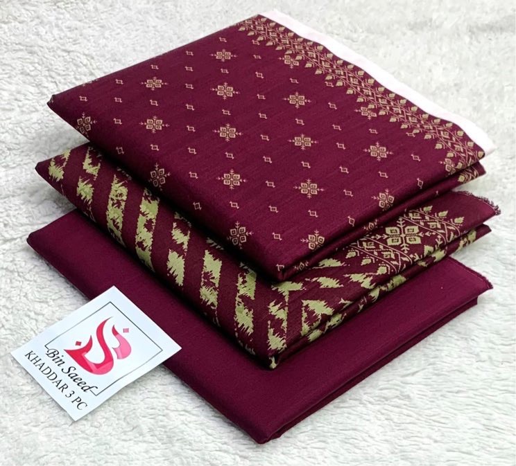 Bin Saeed Khaddar Classic Elegance Ladies 3 Piece Suit Outfit