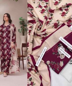 Women's winter unstitched 3 piece khaddar clothing Abu Hurairah Fabrics exclusive 
