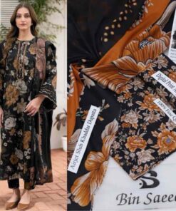 Bin Saeed Khaddar 3 Piece Unstitched Suit Winter Collection 2026 SKU-60