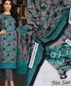Printed khaddar shirt with soft khaddar dupatta winter dress by Bin Saeed 