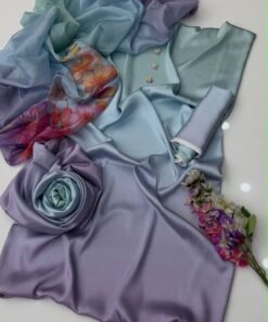 Elegant drape of the Tie N Die silk dupatta for Ethnic NT-1041 by Abu Hurairah Fabrics 