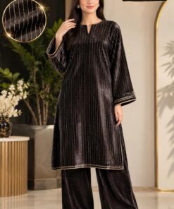 High quality wide width velvet suit designed for women winter fashion