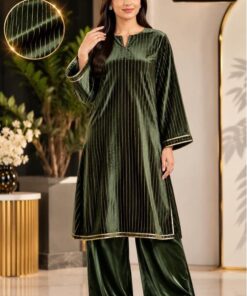 Timeless winter velvet fashion offering comfortable wide width fabric