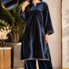 Beautiful winter party dress featuring radiant shimmering lining on premium velvet