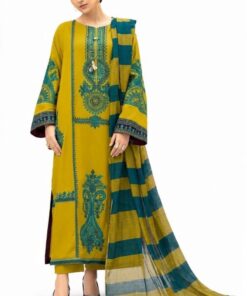 Baroque DHK-758 heavy embroidered winter shawl suit for festive wear 