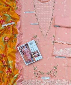 Premium quality winter Dhanak fabric close up for Baroque DHK-758 dress 