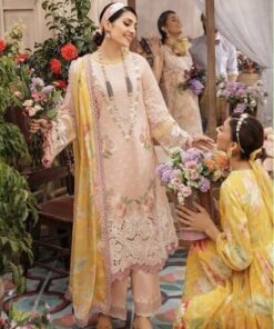 Baroque DHK-755 luxury 3 piece Dhanak suit for women by Abu Hurairah Fabrics 