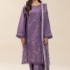 Baroque DHK-754 premium winter unstitched suit paired with warm woolen shawl 