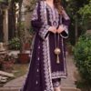 Aneela's DHK-768 front full embroidered winter dhanak suit with digital wool shawl